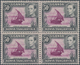 Ostafrikanische Gemeinschaft: 1938-54 KGVI. 50c. Block Of Four With Bottom Left Stamp Showing Die I - África Oriental Británica