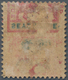 Seychellen: 1893 QV 3c. On 4c. Carmine & Green, Variety "OVERPRINT INVERTED", Mounted Mint With Part - Seychelles (...-1976)