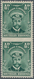Süd-Rhodesien: 1924-29 KGV. ½d. Green Vertical Pair, IMPERFORATED BETWEEN, Mint Lightly Hinged, Fres - Zuid-Rhodesië (...-1964)