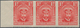 Süd-Rhodesien: 1924-29 KGV. 1d. Bright Rose, Horizontal Strip Of Three With Sheet Margin At Left, IM - Southern Rhodesia (...-1964)