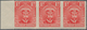 Süd-Rhodesien: 1924-29 KGV. 1d. Bright Rose, Horizontal Strip Of Three With Sheet Margin At Left, IM - Zuid-Rhodesië (...-1964)