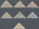 Kap Der Guten Hoffnung: 1853-64 Group Of Seven Used Triangles, With Four Of 4d. (from Early Perkins - Cape Of Good Hope (1853-1904)