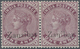 Zanzibar: 1895-96 1a. Plum Horizontal Pair, Right-hand Stamp Showing Ovpt. Variety "Zanibar" For "Za - Zanzibar (...-1963)