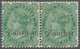 Zanzibar: 1895-96 2½a. Yellow-green Horizontal Pair, Right-hand Stamp Showing Ovpt. Variety "Zanibar - Zanzibar (...-1963)