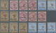 Zanzibar: 1895-98 Provisionals: Set Of 17 Different Stamps With Various Types Of Overprints In Red O - Zanzibar (...-1963)