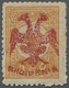 Albanien: 1913, Double Headed Eagle Overprints, 5pa. Ocre With RED Overprint, Fresh Colour, Mint Ori - Albanië