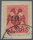 Albanien: 1913, Double Headed Eagle Overprints, Revaluation "10" On 20pa. Rose With RED EAGLE OVERPR - Albania