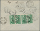 Albanien: 1930 Registered Letter Franked With 4x5 Qind Green And 1 Fr. Violet From Shkoder To Sydney - Albania