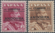Andorra - Spanische Post: 1928, Overprints, 4pts. Lilac And 10pts. Brown, Perf. 12½:11½, Fresh Colou - Other & Unclassified