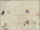 Belgien: 1887, 25c. Blue On Rose On Lettersheet (invoice) From "MALLINES 3 MAI 1887" To South-Mimms - Nuevos