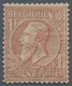 Belgien: 1884, Leopold II. 1fr. Brownish-red On Greenish Mint Lightly Hinged, Scarce Stamp! Mi. € 90 - Unused Stamps