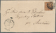 Dänemark: 1854, 4 S (FIRE R.B.S.) Chestnut Brown, Single Franking, Tied By Three Ring Numeral "1" (C - Ungebraucht