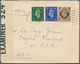 Dänemark - Grönland: 1940 (ca.), INCOMING CENSORED MAIL: Great Britain, 1/2 D, 2 1/2 D And 1 S KGVI, - Covers & Documents