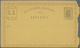 Dänemark - Ganzsachen: 1887 Two Unused Postal Stationery Cards 3 öre Oliv-grey On Yellow Paper And 5 - Postal Stationery