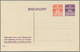 Dänemark - Ganzsachen: 1953 Unused Postal Stationery Card With Additional Printing Of 2 Öre Next To - Postwaardestukken