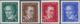 Estland: 1938, 100 Years "OPETATUD EESTI SELTS" Complete Set Of Four Imperforaated Proofs. - Estland