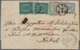 Finnland: 1871, Two Items 8 P Black On Greenish Paper And Two Items 20 P Blue On Folded Letter From - Gebruikt