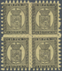 Finnland: 1866, 10 P. Black On Yellow, Perf C Mint Hinged Block Of Four, Bold Color, The Very Sensit - Used Stamps