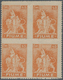 Fiume: 1919. Definitives ("Allegory"). 45 C Orange, Perf L 11 1/2. Fine Mint Block Of Four (bottom P - Fiume