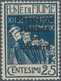 Fiume - Besetzung Der Carnaro-Inseln: 1920. 25 C Blue Overprinted "Reggenza Italiana Del Canaro" In - Fiume