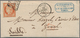 Frankreich: 1849-50 40c. Red-orange Used On Small Cover From Paris To Zurich, Switzerland Tied By Gr - Other & Unclassified