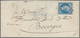 Frankreich: 1853, 20 C Blue On Bluish, Type I, Left And Top Margin With "Clamecy" Perforation, Tied - Andere & Zonder Classificatie