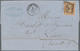 Frankreich: 1860 'Napoleon' 20c. Blue Horizontal Pair With PRIVATE PERFORATION 7¼x7 (Frères, Paris) - Other & Unclassified