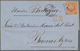 Frankreich: 1867, Empire Dentele 40c. Orange, Single Franking On Lettersheet With Complete Message F - Other & Unclassified