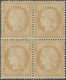 Frankreich: 1871, Ceres 15c. Bistre "petits Chiffres", Block Of Four With Slightly Irregular Perfs, - Other & Unclassified