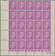 Frankreich: 1933, 75c. Lilac "Paul Doumer", Bottom Marginal Block Of 25, Mint Never Hinged (adhesion - Other & Unclassified