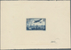 Frankreich: 1936 AIR 50fr. Single Die Proof In Blue On Sunken Card, Signed, Fresh, Fine And Rare. - Other & Unclassified