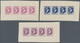 Frankreich: 1944, Definitives "Marianne", Not Issued, 1fr., Group Of Three Imperforate Panes Of Four - Autres & Non Classés