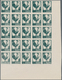 Frankreich: 1944, Definitives, 20fr. Black-green "Coq", Imperforate Marginal Block Of 25 From The Lo - Other & Unclassified