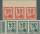 Frankreich - Postpaketmarken: 1944, Societe National Des Chemins De Fer Francais, 50fr. Red And 50fr - Other & Unclassified