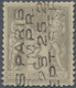 Frankreich - Vorausentwertungen: 1893, Sage 3c. Grey, Irregular/corrected Perfs, Signed Brun. 850,- - Otros & Sin Clasificación