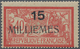 Französische Post In Ägypten - Port Said: 1921, 15m. On Merson 40c. Red/blue, Overprint On France (Y - Other & Unclassified