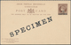 Gibraltar - Ganzsachen: 1889/1912 Four Unused Postal Stationery Double Cards, All With Overprint SPE - Gibraltar