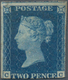 Großbritannien: 1840, 2d. Deep Full Blue, Intense Colour, Cut Into At Base Otherwise Close To Huge M - Andere & Zonder Classificatie