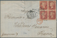 Großbritannien: 1855, 1 D. Red In Block Of Four With Duplex "BRISTOL NO 26 1862 =134=" On Folded Let - Andere & Zonder Classificatie