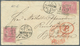 Großbritannien: 1855, 4 Pence Rose-lilac Two Items Cancelled "159" Glasgow On Little Cover Via Aache - Andere & Zonder Classificatie