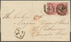 Großbritannien: 1855, 4 Pence Rose-purple Horizontal Pair Cancelled "21" London On Folded Letter To - Andere & Zonder Classificatie
