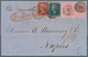 Großbritannien: 1860 (May 17), Folded Cover To NAPLES Bearing 1857 4d Pair, 1858 2d (Plate 8, Corner - Andere & Zonder Classificatie