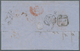 Großbritannien: 1860 (May 17), Folded Cover To NAPLES Bearing 1857 4d Pair, 1858 2d (Plate 8, Corner - Other & Unclassified