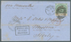 Großbritannien: 1863 (Oct 8), Destination SICILY: 1s Green (Plate 2), With Wing-margin At Right, Tie - Andere & Zonder Classificatie