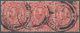 Großbritannien: 1911/1912, KGV 1d. Pale Carmine, Horizontal Strip Of Three, Right Stamp Showing Vari - Andere & Zonder Classificatie