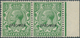 Großbritannien: 1924, ½d. Green, Wm Block Cypher, Right Marginal Horiz. Pair With DOUBLE "Specimen" - Other & Unclassified