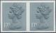Großbritannien - Machin: 1983, 17 P. Grey-blue, Imperforated Horiz. Pair, Unmounted Mint. - Machins