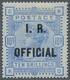 Großbritannien - Dienstmarken: 1890, Inland Revenue, 10s. Ultramarine, Well Perforated, Mit Original - Dienstzegels
