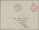 Britische Militärpost In Ägypten: 1935, "(CROWN) POSTAGE PREPAID 14" Red Cancellation On Cover (open - Other & Unclassified