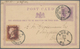 Großbritannien - Ganzsachen: 1877, Half Penny Violet Postal Stationery Card With Additional Franking - Andere & Zonder Classificatie